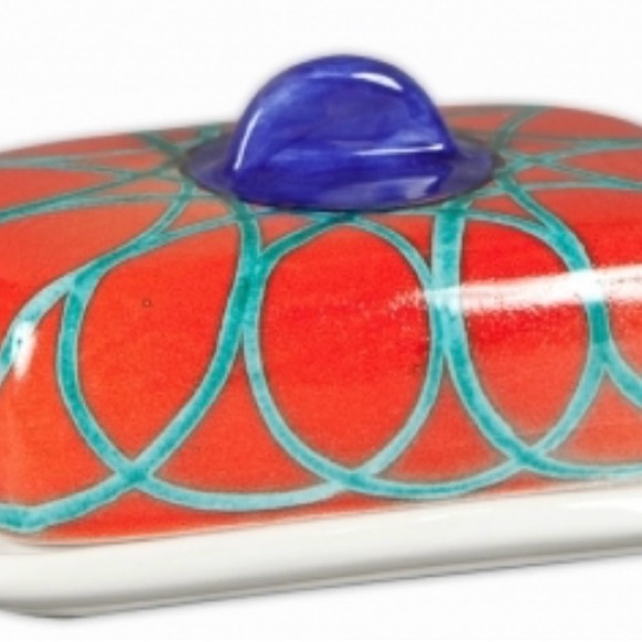 Colorful Ceramic Butter Dish - Picture 3 of 3